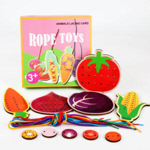 Joc Montessori din lemn, Legume de snuruit