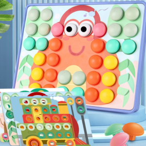 Jucarie de creatie, desene mozaic/puzzle, multicolor, 54 piese