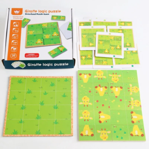 Joc Puzzle logic de potrivire a imaginilor, model Girafa - 15 piese