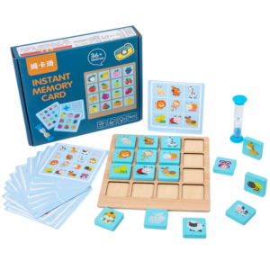 Joc de memorie si inteligenta din lemn, Instant Memory Card, Montessori