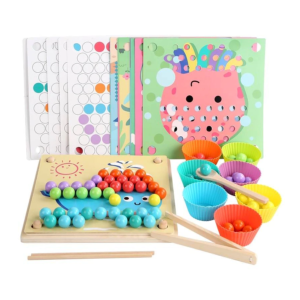 Joc educativ Montessori din lemn, pentru memorie, potrivire si sortare, 3 ani +