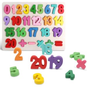 Jucarie educativa pentru copii, din lemn, primele lectii de matematica