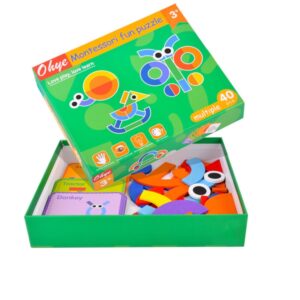 Joc Montessori tangram din lemn - 40 piese