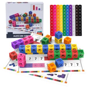Joc educativ Stem, MathLink Cubes, pentru incepatori, 144 piese