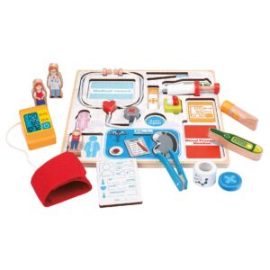 Set de Doctor din lemn, puzzle, Montessori, cu accesorii