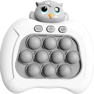 Joc interactiv Pop-It Consola, antistres, cu sunete si lumini, Bufnita