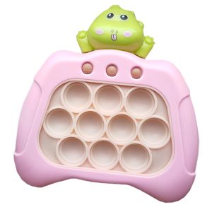 Joc interactiv Pop-It Consola, antistres, cu sunete si lumini, Dino Roz