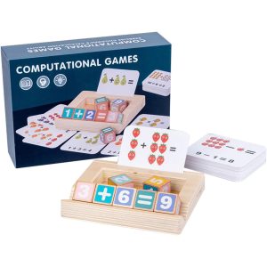 Kit de matematica din lemn Joc de calcul, Montessori