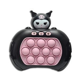 Joc interactiv Pop-It Consola, antistres, cu sunete si lumini, forma Kuromi