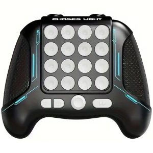 Jucarie Pop It Electronica/Consola, 999 de Nivele Diferite, Lumini RGB, Muzica, Antistres, Senzoriala, Ajuta Memoria si Indemanarea, Negru