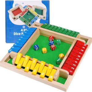 Joc Shut the Box cu 8 zaruri pentru adulti sau copii