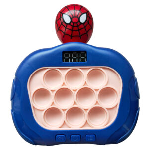 Pop It Game Electronic/Consola Premium, cu Lumini, 3 Culori, 4 Moduri de Joc, Spider-Man cu afisaj