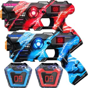 Pistol de jucarie Laser Tag, efecte luminoase si sunete, Albastru, 8 ani+