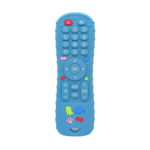 Telecomanda de jucarie pentru dentitie, din silicon, blue, 6 luni+