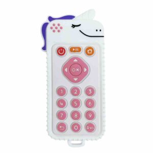 Smartphone de jucarie pentru dentitie, telefon din silicon, alb