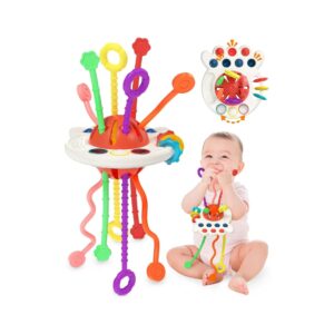 Jucarie interactiva multisenzoriala din plastic si silicon pentru bebelusi 0-18 luni, multicolor