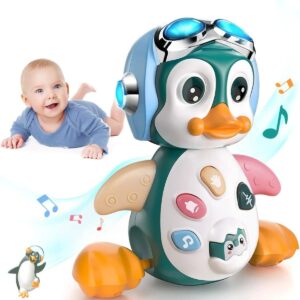 Pinguinul Interactiv pentru Bebelusi cu Lumini si Sunete - O Aventura Muzicala