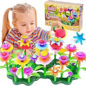 Set de constructie creativa DIY Garden cu flori colorate si albinute pentru copii