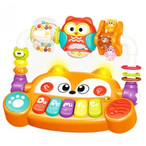 Centru de activitati bebelusi interactiv cu pian, lumini si sunete, tema animale