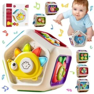 Cub de activitati interactiv 6-in-1 pentru bebelusi - dezvolta simturile