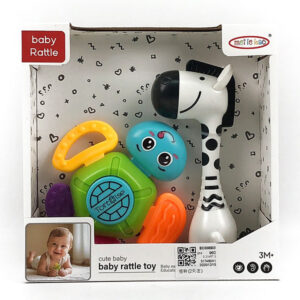 Set 2 Jucarii Zornaitoare pentru Bebelusi – Broscuta Testoasa si Zebra Vesela, +3 luni