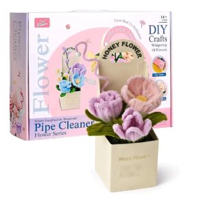 Set creativ DIY Blessmee flori din sarma plusata pentru decoratiuni unice, varsta 14+