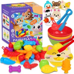 Joc Educativ Animale si Hrana PAIR&PLAY - Dezvolta Abilitati Motorii si Imaginatia