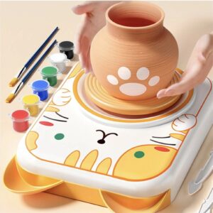 Set complet roata olarului pentru copii, model pisicuta, cu vopsele si accesorii