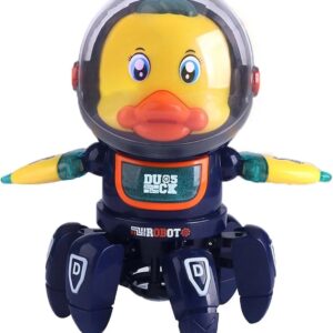 Jucarie interactiva robot rata cu lumini si sunete, design astronaut, pentru copii