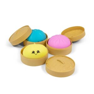 Jucarie senzoriala squishy dim sum colorate in cosulete realiste de aburi pentru copii, culorile si formele sunt aleatorii