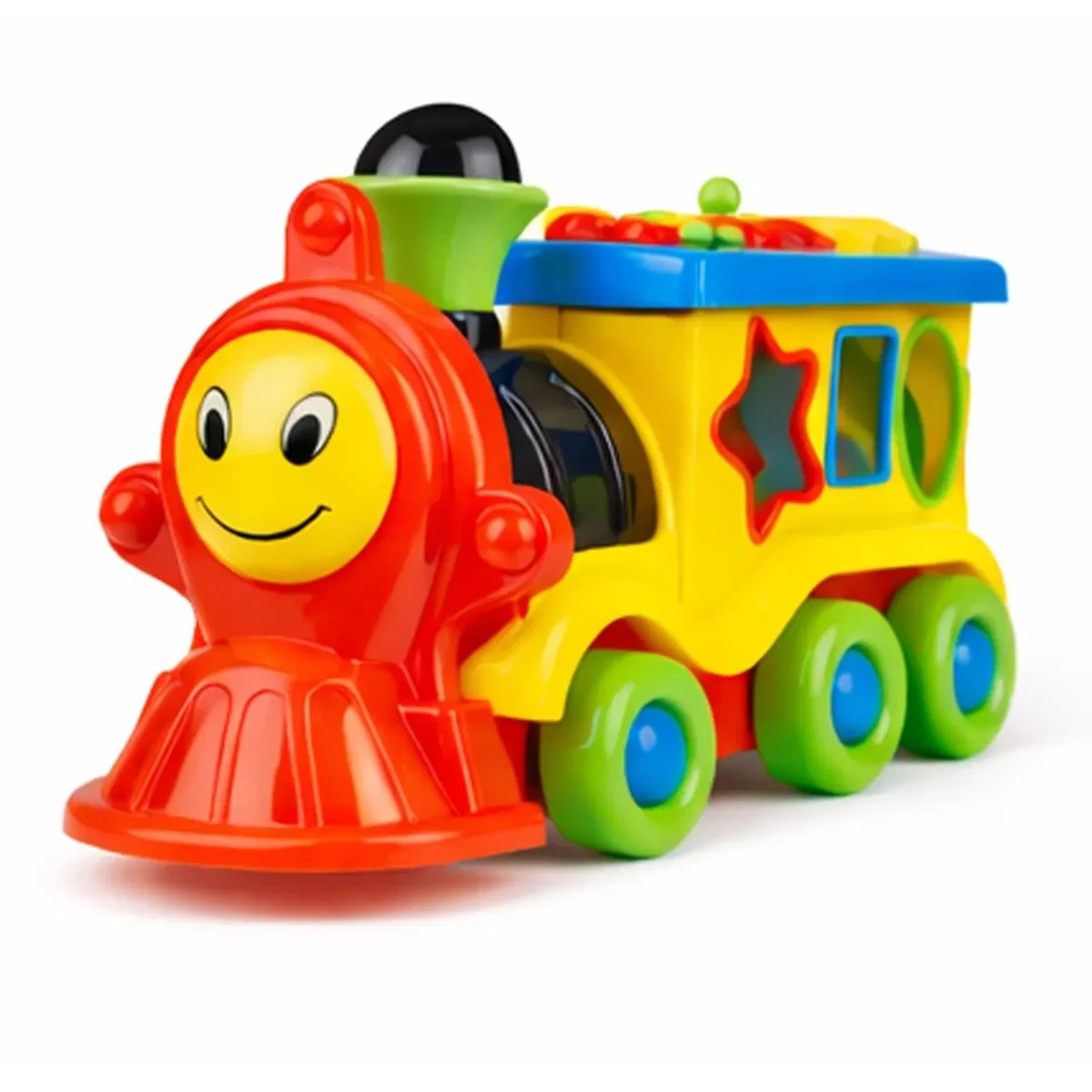 Trenulet interactiv educativ cu sortator de forme si lumini, ideal pentru bebelusi si copii mici - imagine 2