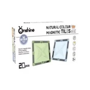 Set de 20 placi magnetice Onshine in culori naturale pentru constructii creative copii 3+ ani