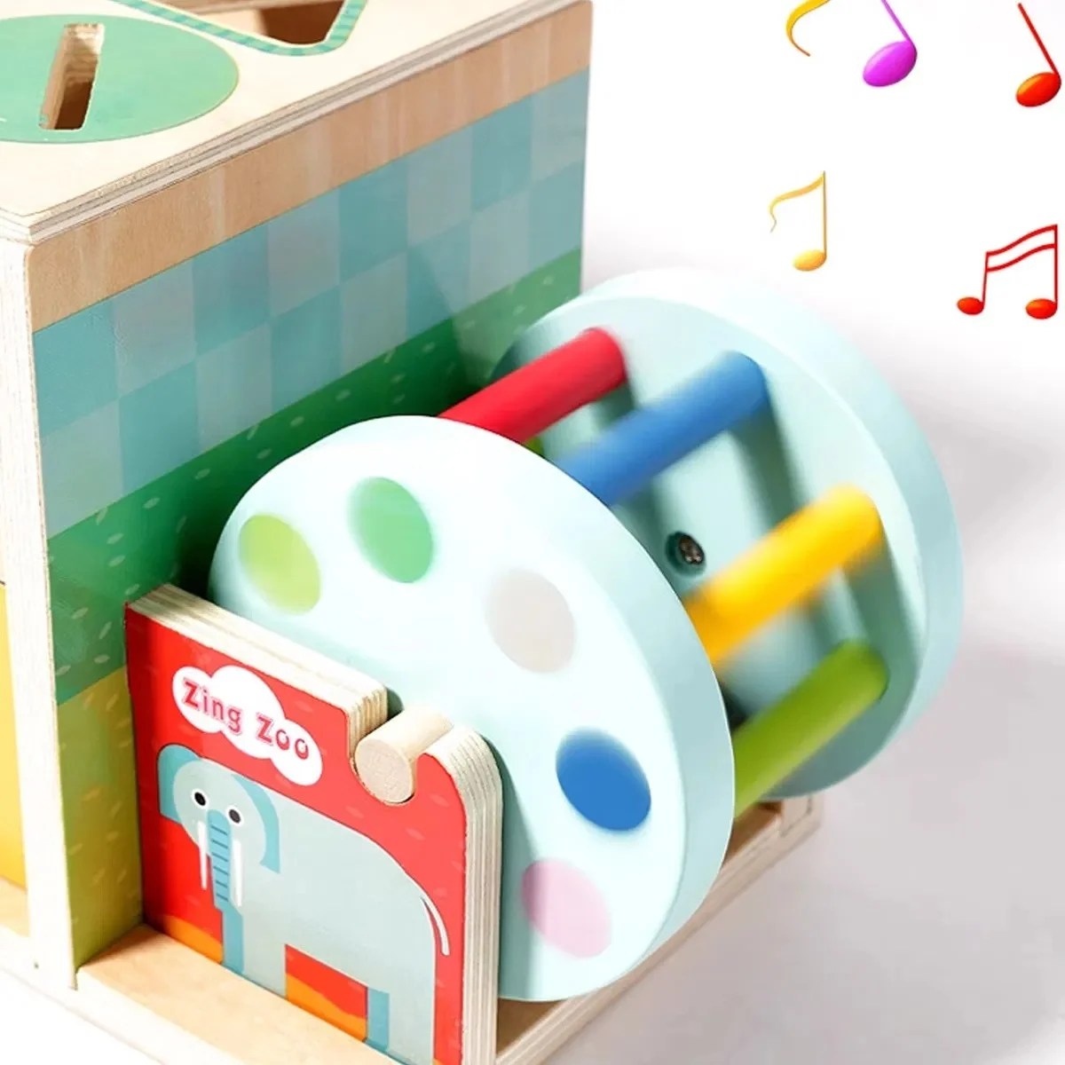 Cutie de activitati din lemn multifunctionala pentru invatare interactiva copii 2-5 ani - imagine 3
