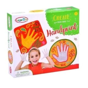 Set creativ color day create your own handprint pentru copii peste 3 ani