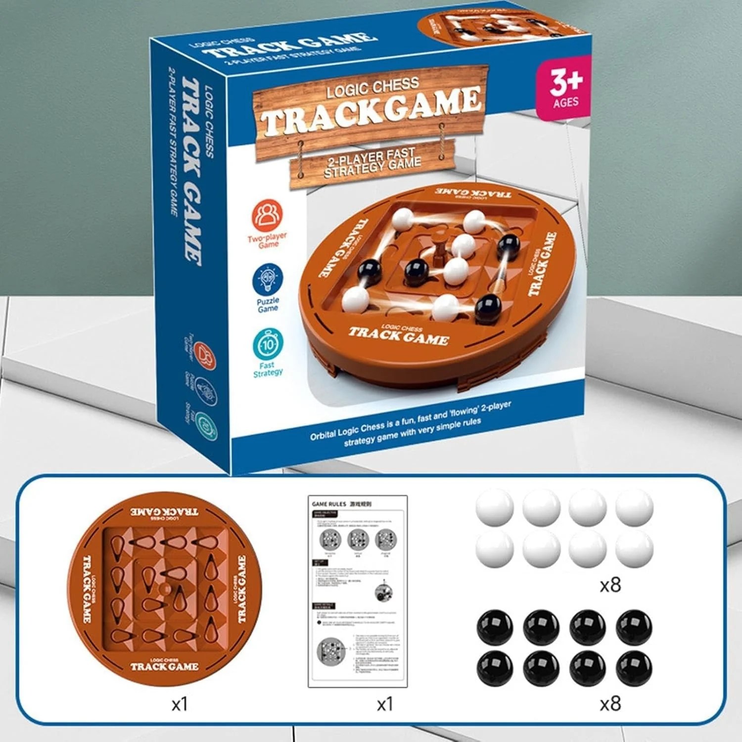 Joc de logica si strategie track game pentru 2 jucatori, rapid si educativ, varsta 3+ - imagine 4